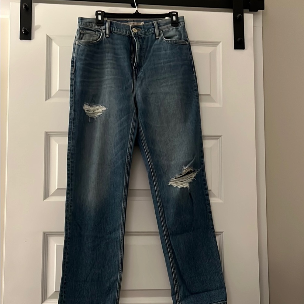 Hudson Remi High Rise Straight Distressed Jeans